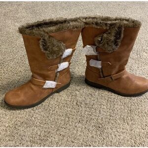 Brown Fur-Lined Boots